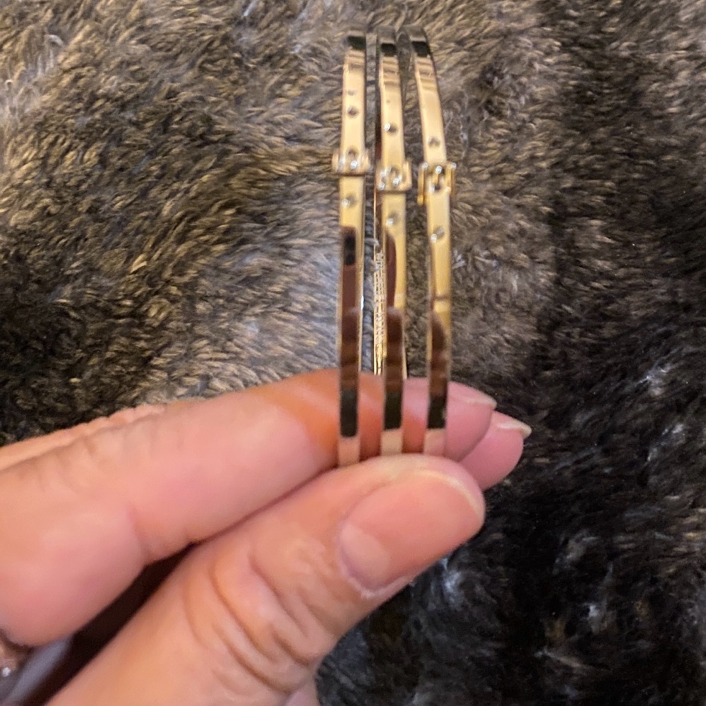 Michael Kors Shiny Silver Bangle Trio - Picture 2 of 3
